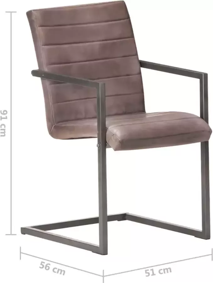 VidaXL -Eetkamerstoelen-6-st-echt-leer-bruin