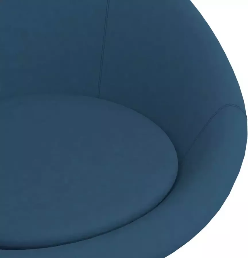 VIDAXL Eetkamerstoelen 6 st fluweel blauw