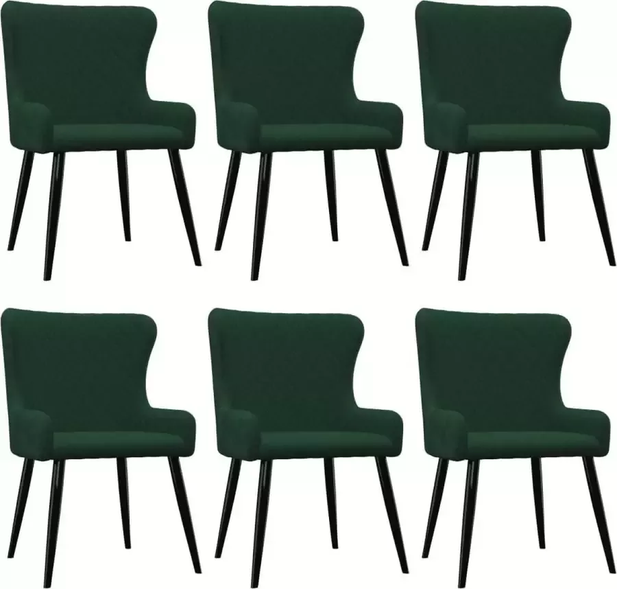 VidaXL -Eetkamerstoelen-6-st-fluweel-groen