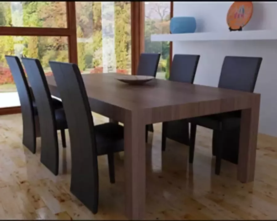 VidaXL -Eetkamerstoelen-6-st-kunstleer-donkerbruin