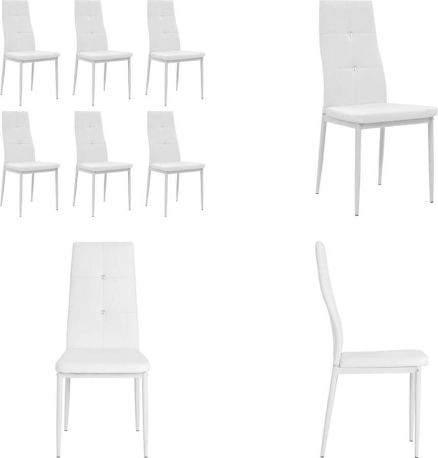 VidaXL -Eetkamerstoelen-6-st-kunstleer-wit