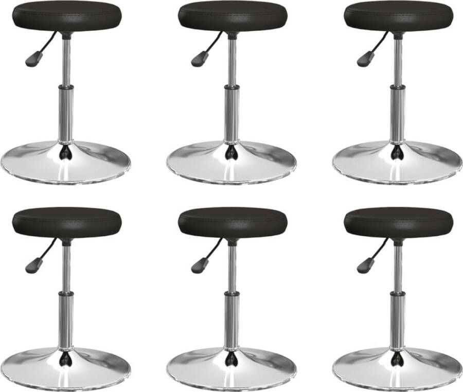 VidaXL -Eetkamerstoelen-6-st-kunstleer-zwart - Foto 7