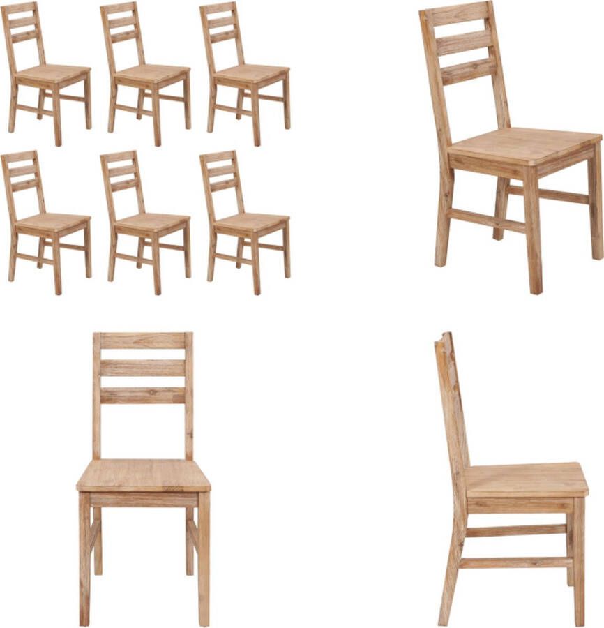 VidaXL Eetkamerstoelen 6 st massief acaciahout Eetkamerstoel Eetkamerstoelen Diner Stoel Diner Stoelen