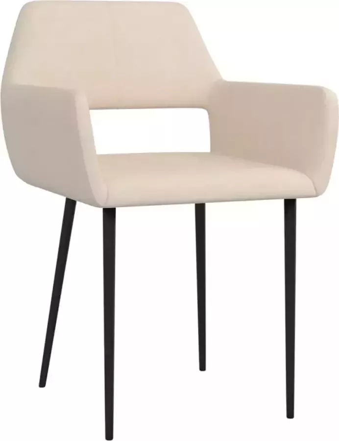 VidaXL Eetkamerstoelen 6 st stof crème - Foto 2