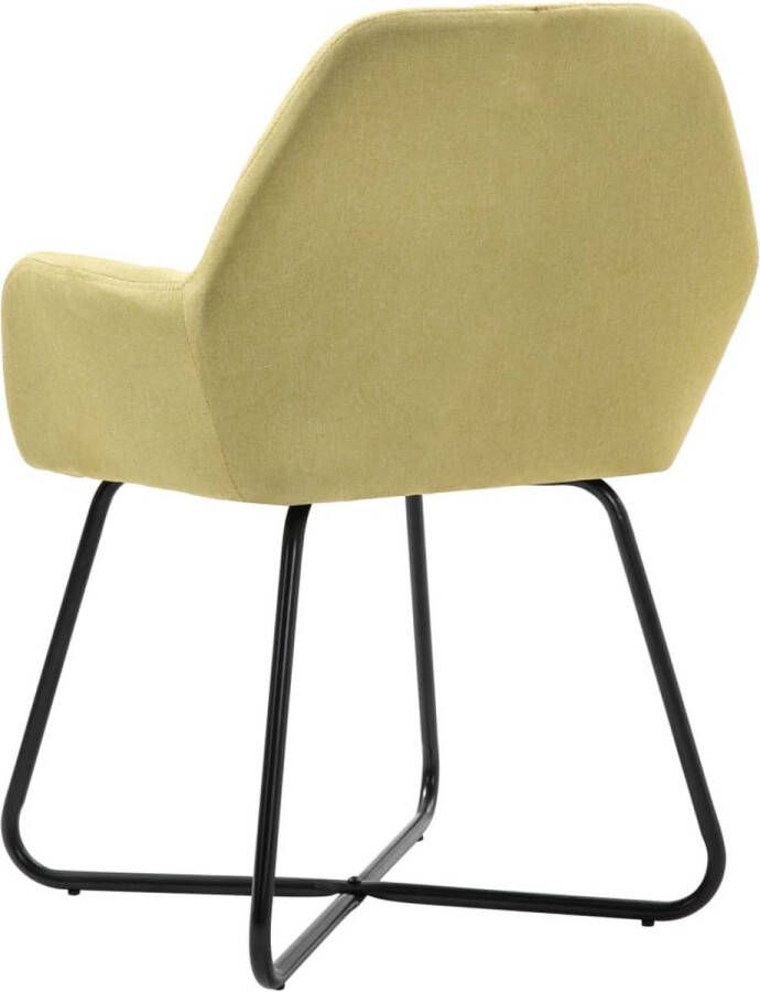 VidaXL Eetkamerstoelen 6 st stof groen - Foto 1