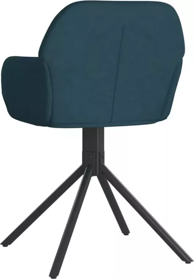 VidaXL -Eetkamerstoelen-draaibaar-2-st-fluweel-blauw - Foto 2