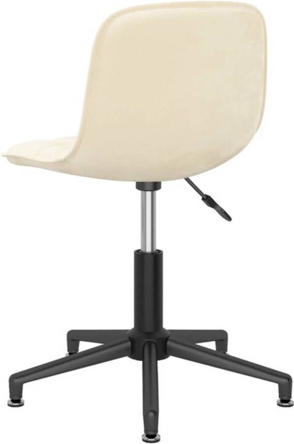 VidaXL -Eetkamerstoelen-draaibaar-2-st-fluweel-crèmekleurig - Foto 2