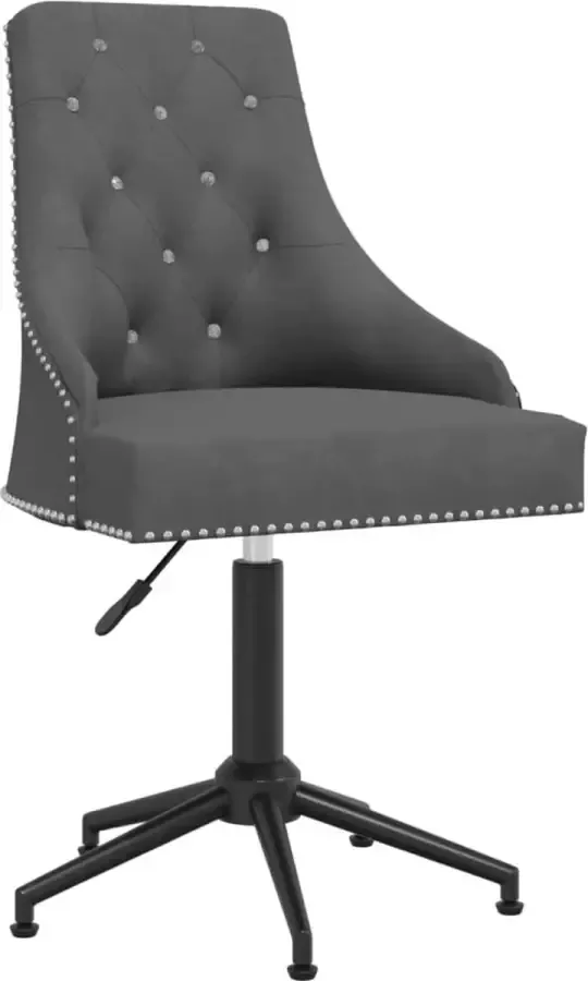 VidaXL -Eetkamerstoelen-draaibaar-2-st-fluweel-donkergrijs - Foto 1