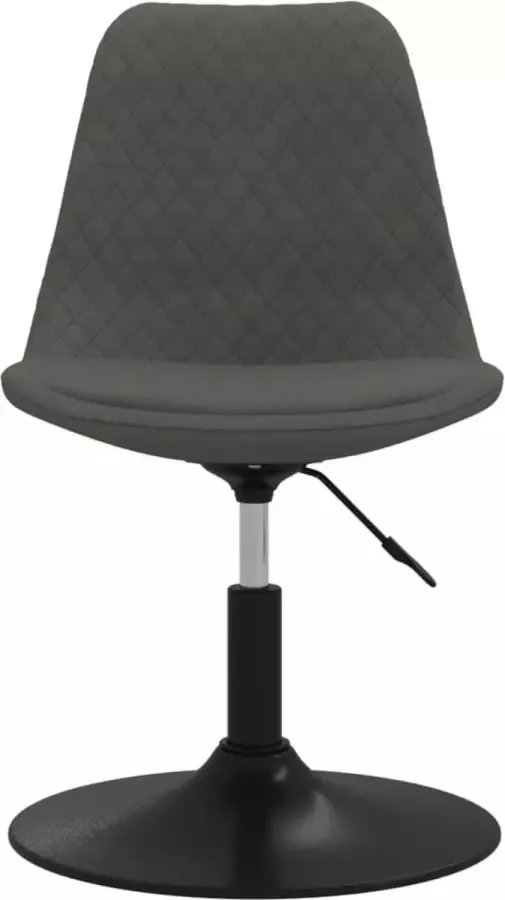 vidaXL Eetkamerstoelen draaibaar 2 st fluweel donkergrijs