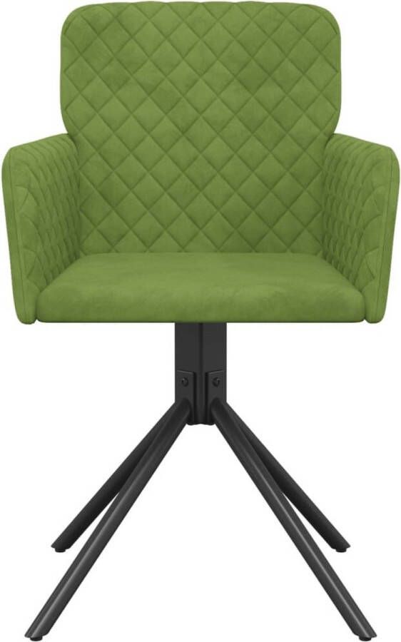 VidaXL -Eetkamerstoelen-draaibaar-2-st-fluweel-donkergroen - Foto 2