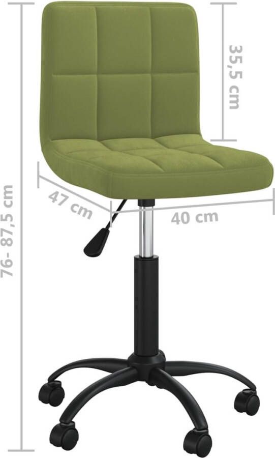 VidaXL -Eetkamerstoelen-draaibaar-2-st-fluweel-lichtgroen - Foto 2