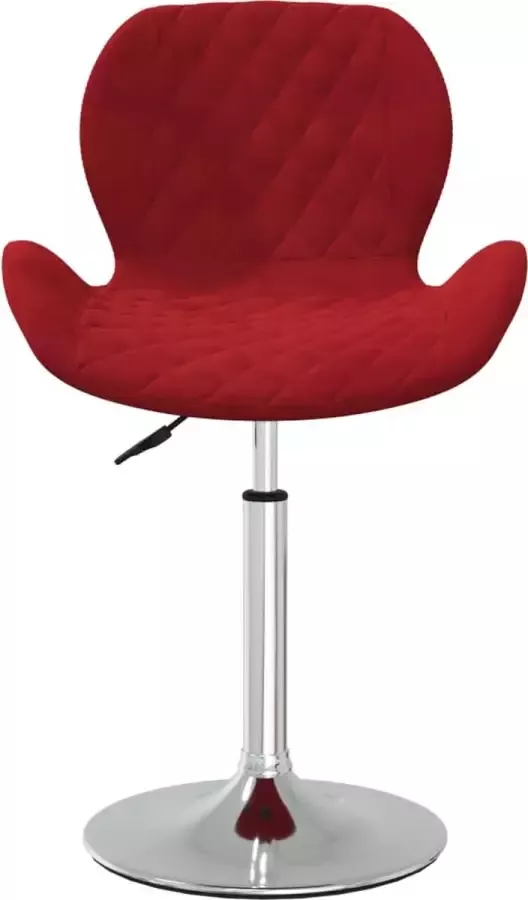 VidaXL Eetkamerstoelen draaibaar 2 st fluweel wijnrood