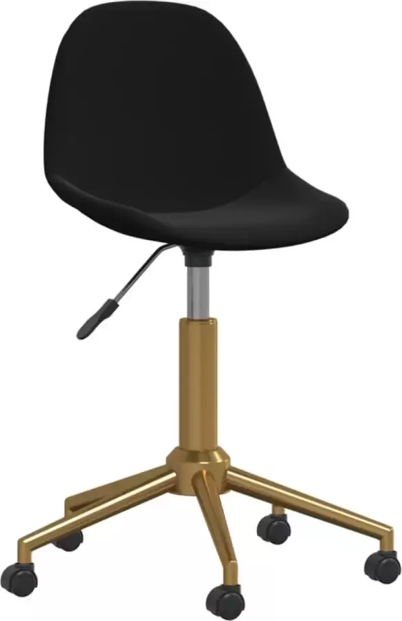 VidaXL Eetkamerstoelen draaibaar 2 st fluweel zwart - Foto 3