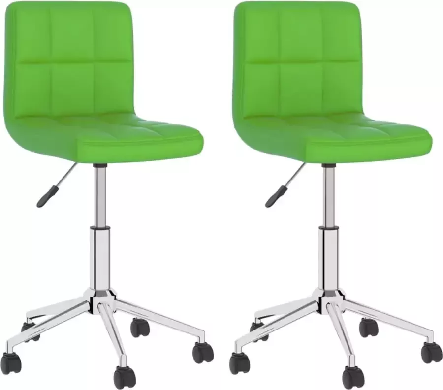 VidaXL -Eetkamerstoelen-2-st-draaibaar-kunstleer-groen - Foto 3