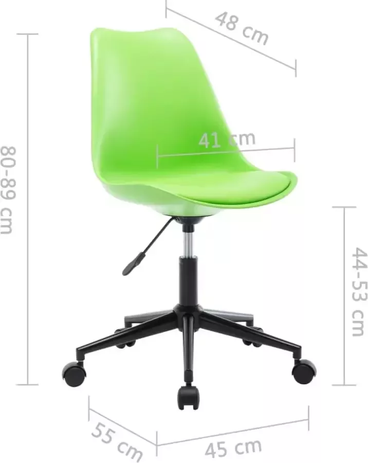 VidaXL -Eetkamerstoelen-2-st-draaibaar-kunstleer-groen - Foto 2