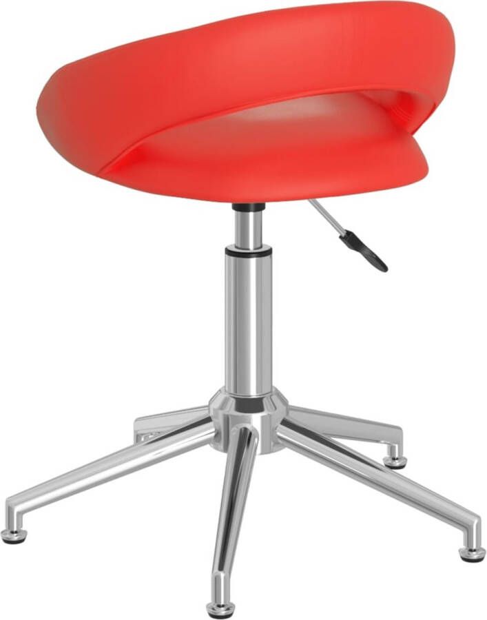 VidaXL Eetkamerstoelen draaibaar 2 st kunstleer rood - Foto 2