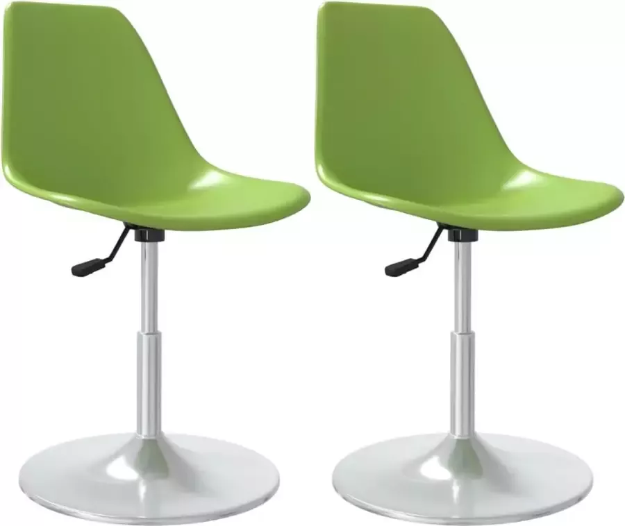 VIDAXL Eetkamerstoelen draaibaar 2 st PP groen - Foto 3