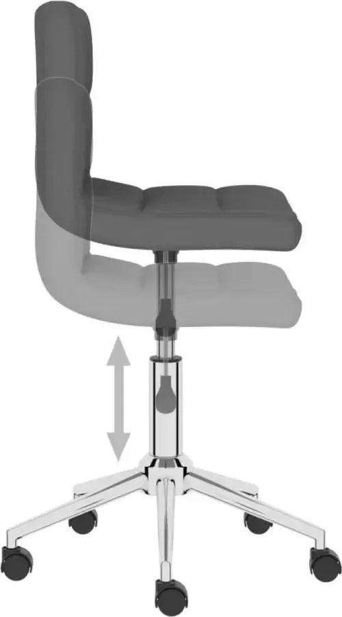 VIDAXL Eetkamerstoelen 2 st draaibaar stof donkergrijs - Foto 2