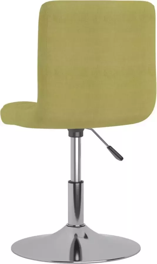 VidaXL Eetkamerstoelen draaibaar 2 st stof groen - Foto 2