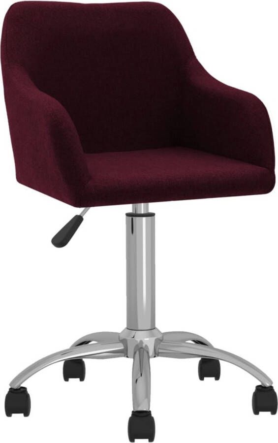 VidaXL -Eetkamerstoelen-draaibaar-2-st-stof-paars