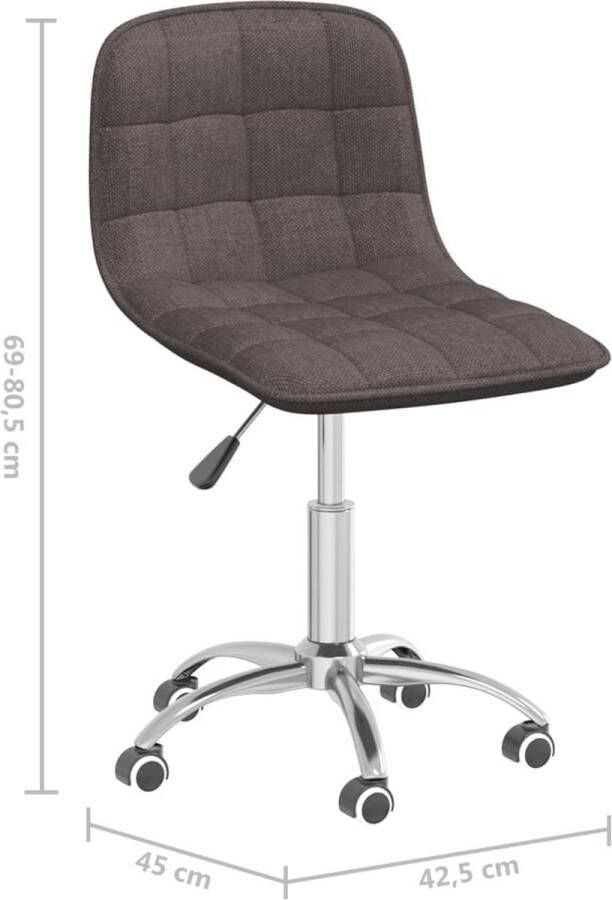 VidaXL -Eetkamerstoelen-draaibaar-2-st-stof-taupe - Foto 2