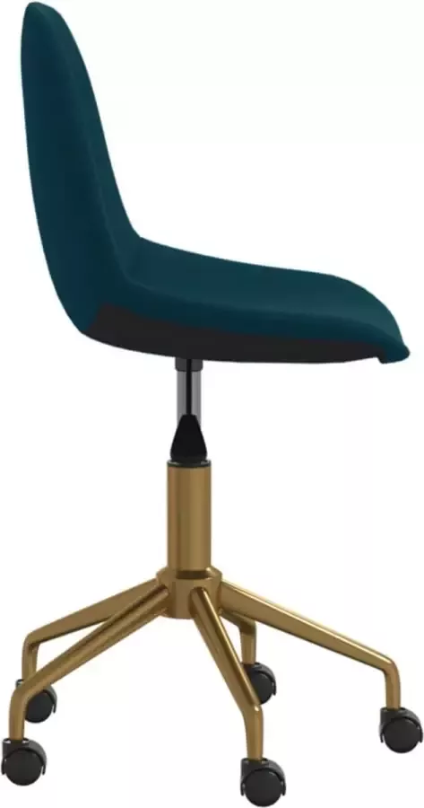 VidaXL -Eetkamerstoelen-draaibaar-4-st-fluweel-blauw - Foto 2