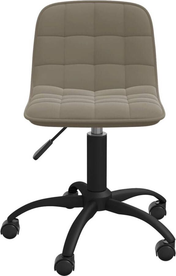 VidaXL Eetkamerstoelen draaibaar 4 st fluweel lichtgrijs