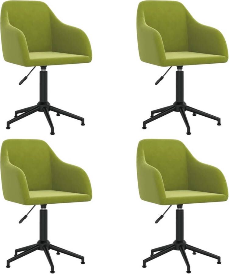 VidaXL Eetkamerstoelen Draaibaar Fluweel Groen Draaibare Eetkamerstoel Fluweel Groen Eetkamerstoel Design Eetkamerstoel Comfortabele Eetkamerstoel
