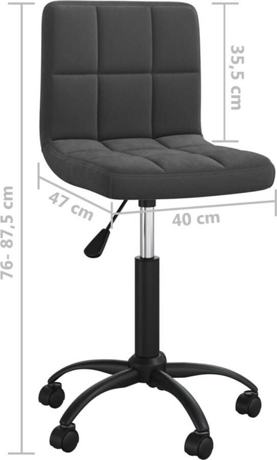 VidaXL -Eetkamerstoelen-draaibaar-4-st-fluweel-zwart - Foto 1