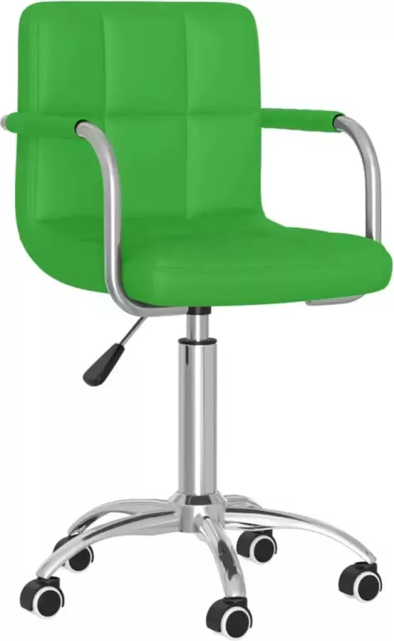 VIDAXL Eetkamerstoelen draaibaar 4 st kunstleer groen - Foto 1