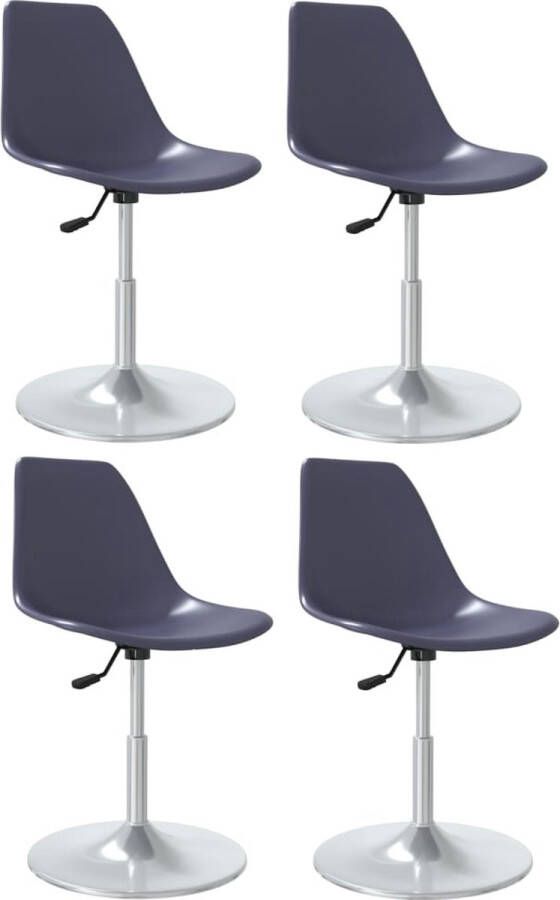 VidaXL Draaibare Eetkamerstoelen Set van 4 Lila Draaibare Eetkamerstoelen Lila Meubels Kunststof Stoelen Metalen Stoelen Comfortabele Stoelen Salonstoelen Dining Chairs