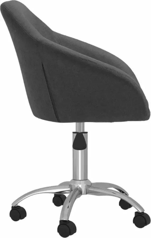 VidaXL -Eetkamerstoelen-4-st-draaibaar-stof-donkergrijs - Foto 2