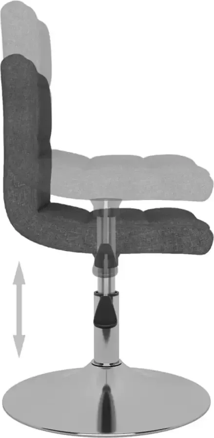 VidaXL -Eetkamerstoelen-4-st-draaibaar-stof-donkergrijs - Foto 7