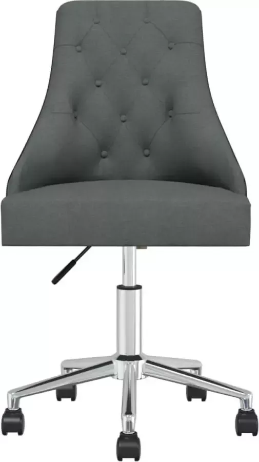 VidaXL -Eetkamerstoelen-4-st-draaibaar-stof-donkergrijs - Foto 2