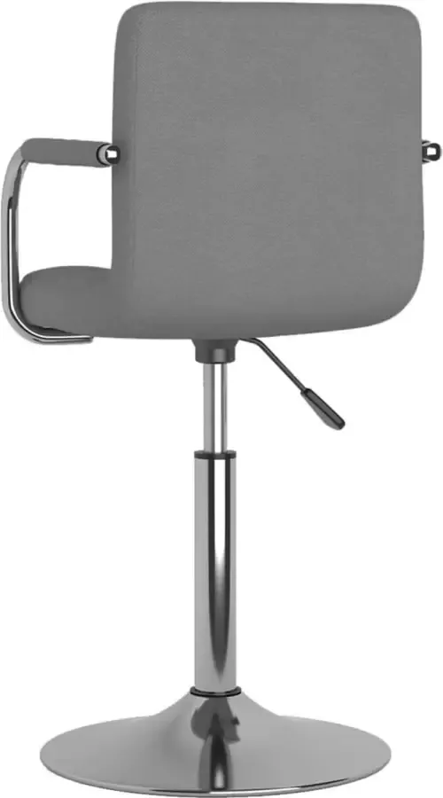 VidaXL Eetkamerstoelen draaibaar 4 st stof lichtgrijs