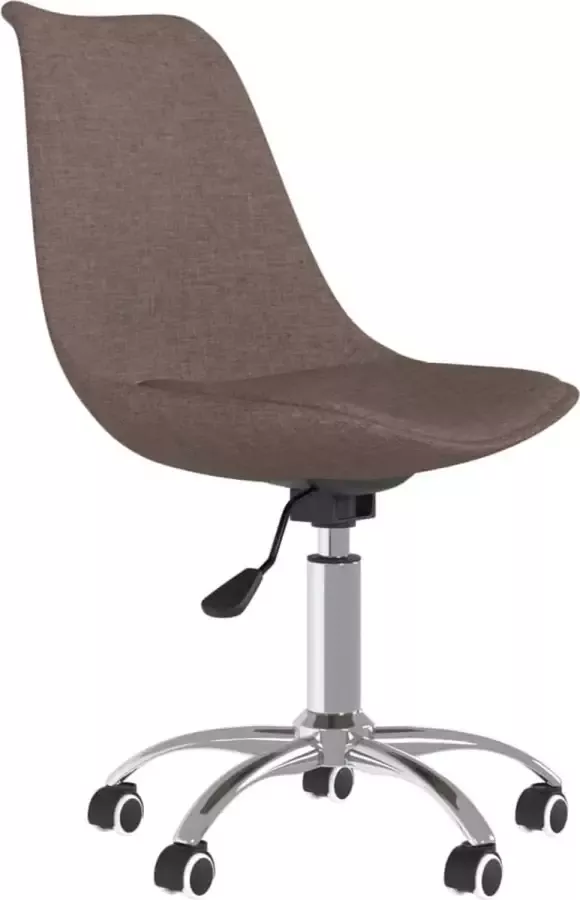 VidaXL -Eetkamerstoelen-4-st-draaibaar-stof-taupe - Foto 2