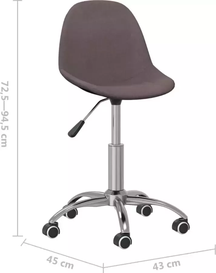 VidaXL Eetkamerstoelen 4 st draaibaar stof taupe - Foto 1