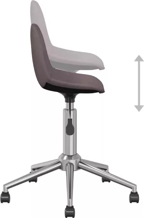 VidaXL -Eetkamerstoelen-4-st-draaibaar-stof-taupe - Foto 3