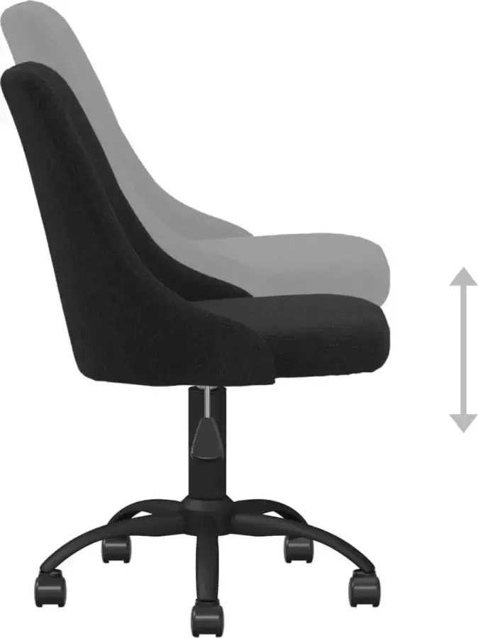 VidaXL Eetkamerstoelen 4 st draaibaar stof zwart