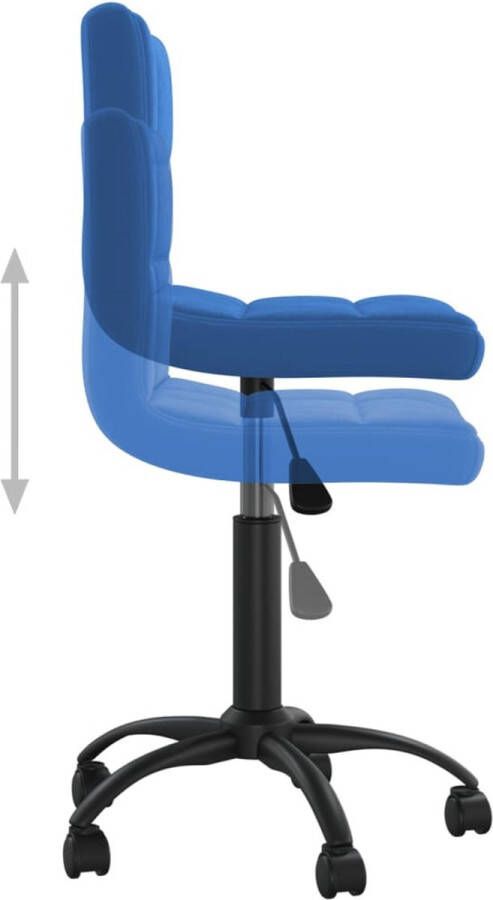 VidaXL -Eetkamerstoelen-draaibaar-6-st-fluweel-blauw - Foto 3