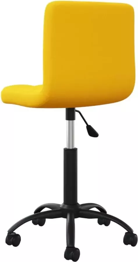 VidaXL Eetkamerstoelen draaibaar 6 st fluweel mosterdgeel - Foto 2