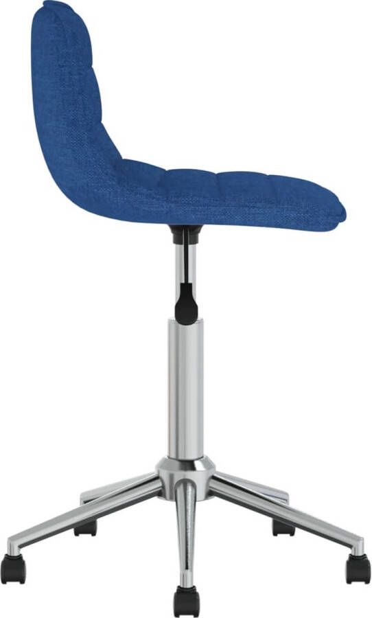 VIDAXL Eetkamerstoelen draaibaar 6 st stof blauw - Foto 2