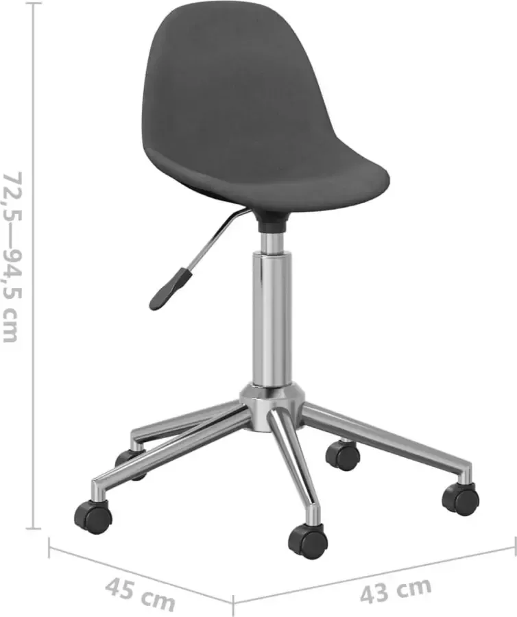 VidaXL -Eetkamerstoelen-6-st-draaibaar-stof-donkergrijs - Foto 1