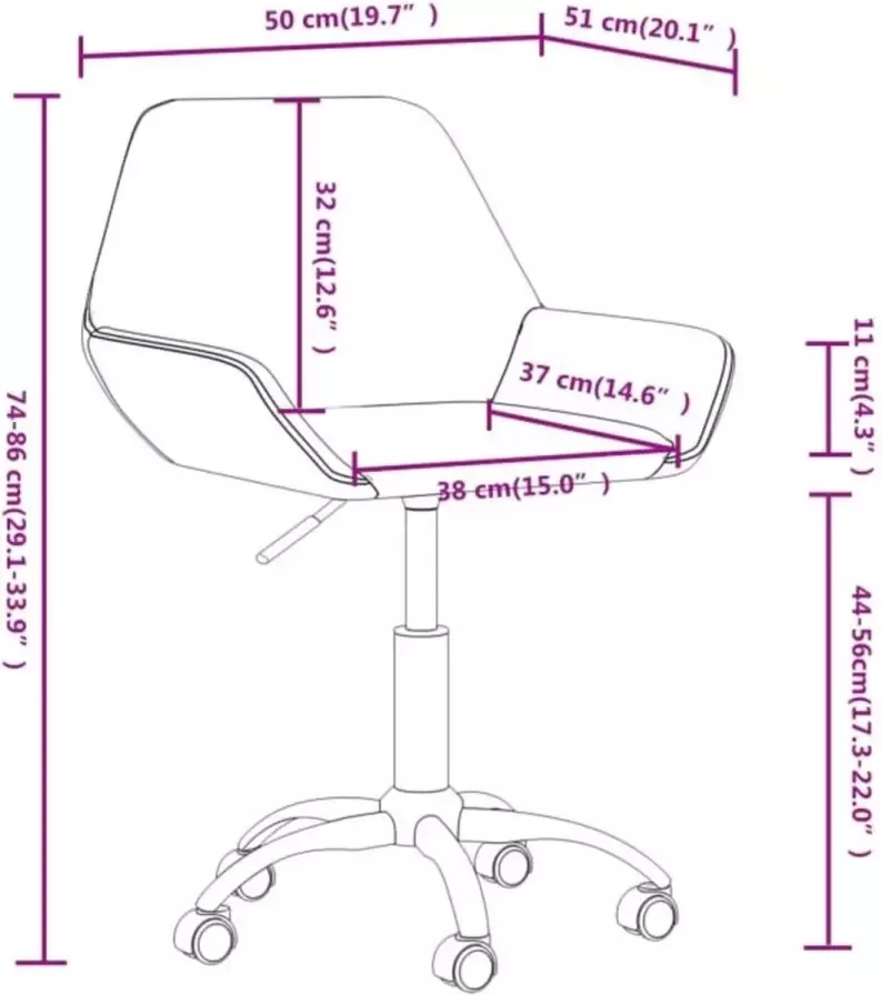 VidaXL Eetkamerstoelen 6 st draaibaar stof donkergrijs - Foto 2