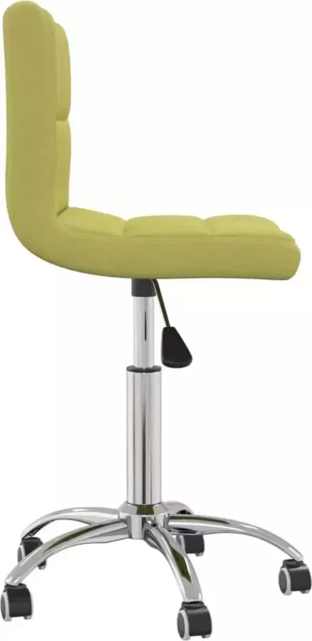 VidaXL Eetkamerstoelen draaibaar 6 st stof groen - Foto 2
