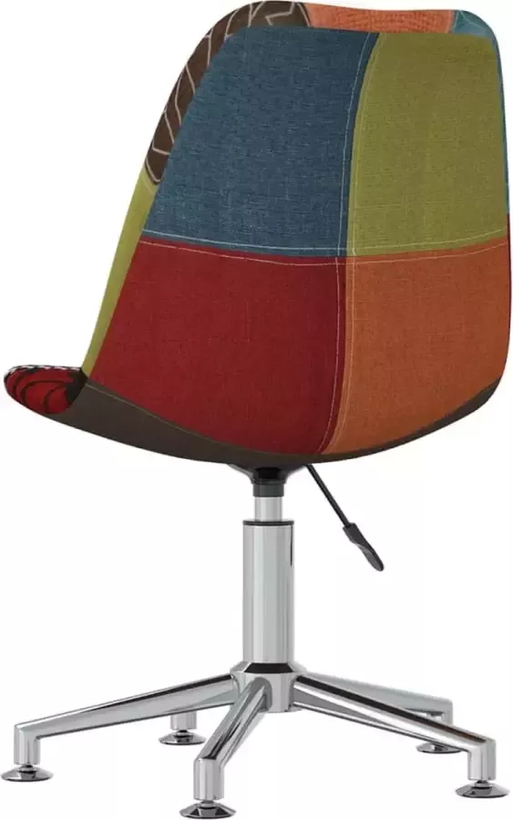 VidaXL Eetkamerstoelen draaibaar 6 st stof patchwork - Foto 2