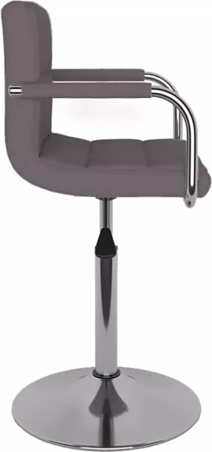 VidaXL Eetkamerstoelen draaibaar 6 st stof taupe - Foto 2