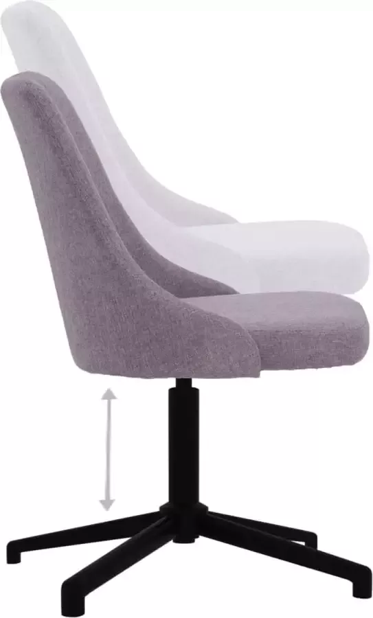 VIDAXL Eetkamerstoelen draaibaar 6 st stof taupe - Foto 1