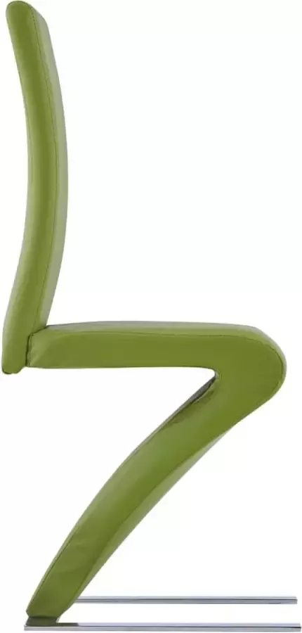 VidaXL -Eetkamerstoelen-met-zigzag-vorm-2-st-kunstleer-groen - Foto 2