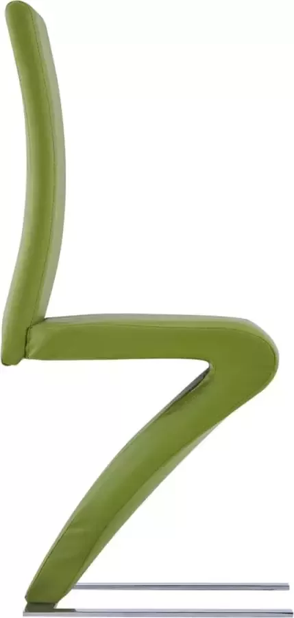 VidaXL -Eetkamerstoelen-met-zigzag-vorm-4-st-kunstleer-groen - Foto 2